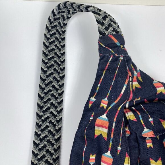 ⭐️ Ambry Rope Sling Bag Crossbody Shoulder Blue Travel Hiking Outdoor Print - Picture 4 of 8